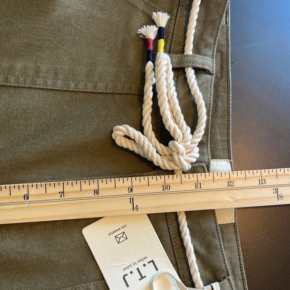 L.T.J Letter to Juliet Olive Green Cargo Joggers Size L Zip Cuff Utility NWT - Picture 12 of 15